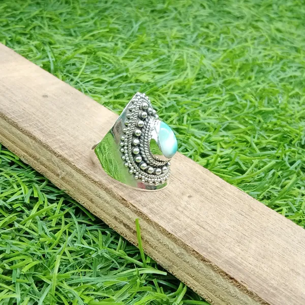 Silver_&_Blue_Sterling_Silver_925_Premium_&_Elegant_Designer_Ring_For_Girls_&_Women