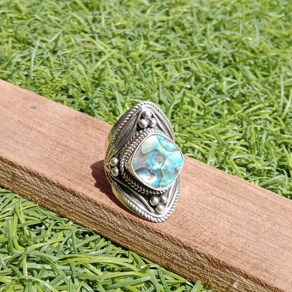 Silver_&_Multicolor_Sterling_Silver_925_Premium_&_Elegant_Boho_Ring_For_Girls_&_Women
