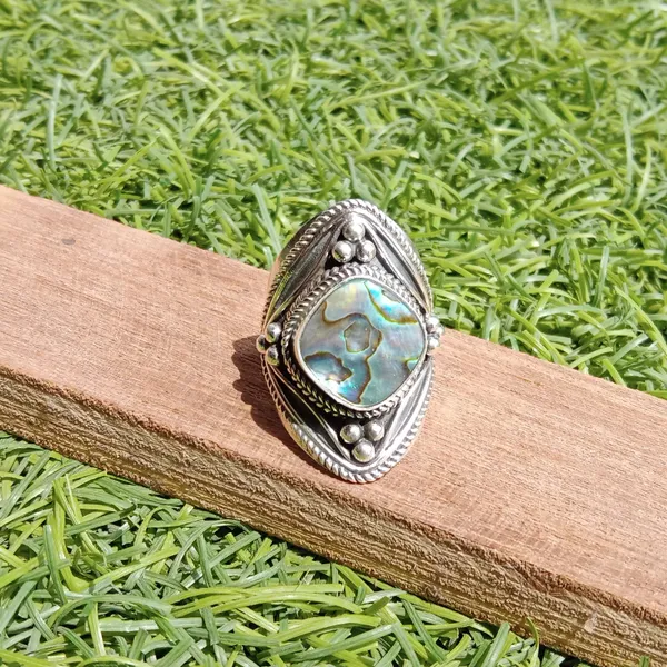 Silver_&_Multicolor_Sterling_Silver_925_Premium_&_Elegant_Boho_Ring_For_Girls_&_Women