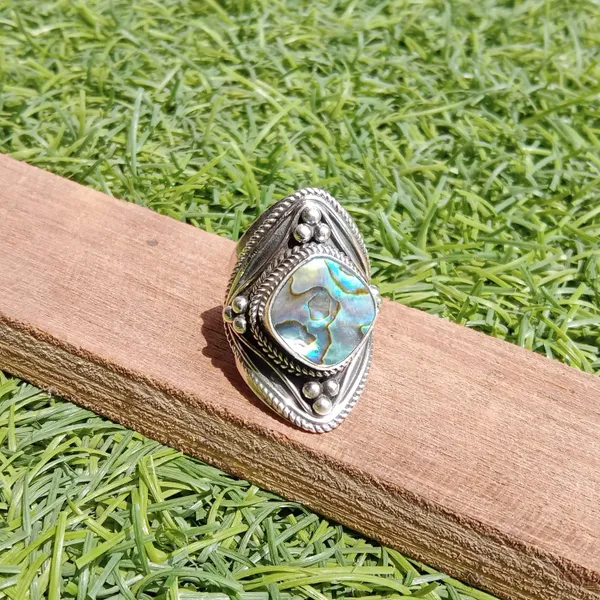 Silver_&_Multicolor_Sterling_Silver_925_Premium_&_Elegant_Boho_Ring_For_Girls_&_Women