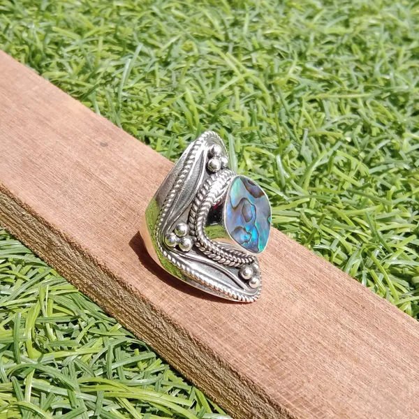 Silver_&_Multicolor_Sterling_Silver_925_Premium_&_Elegant_Boho_Ring_For_Girls_&_Women