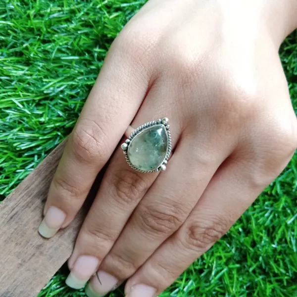 Silver_&_Green_Sterling_Silver_925_Premium_&_Elegant_Statement_Ring_For_Girls_&_Women