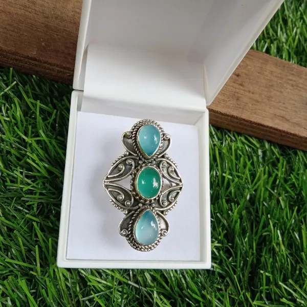 Silver_&_Blue_Sterling_Silver_925_Premium_&_Elegant_Designer_Ring_For_Girls_&_Women