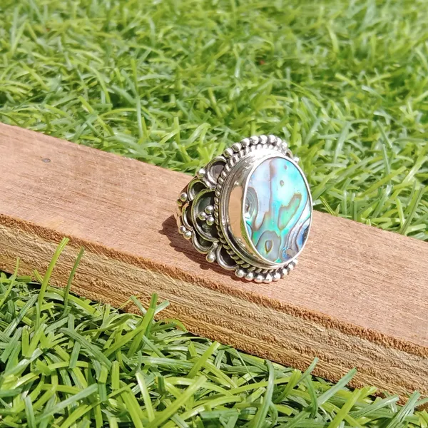 Silver_&_Multicolor_Sterling_Silver_925_Premium_&_Elegant_Boho_Ring_For_Girls_&_Women