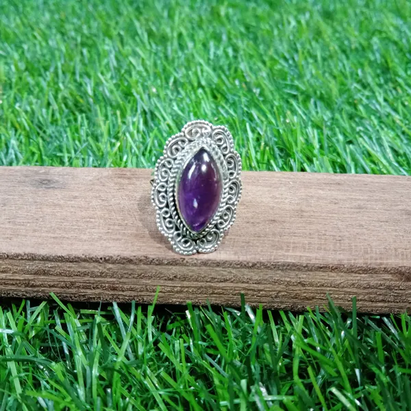 Silver_&_Purple_Sterling_Silver_925_Premium_&_Elegant_Boho_Ring_For_Girls_&_Women
