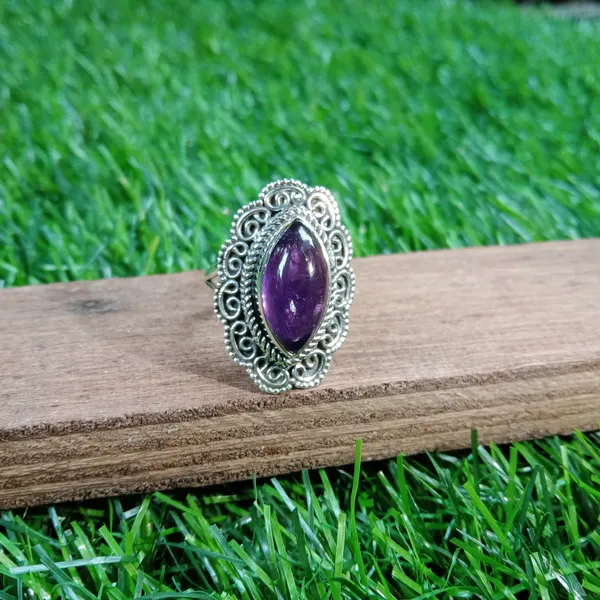 Silver_&_Purple_Sterling_Silver_925_Premium_&_Elegant_Boho_Ring_For_Girls_&_Women