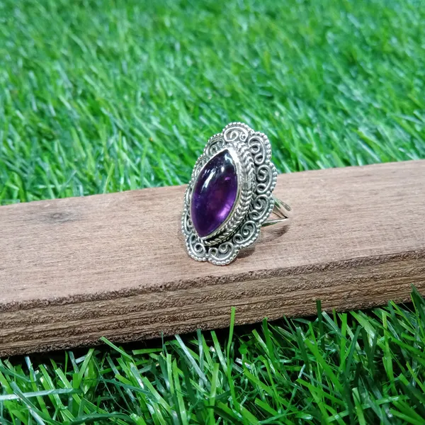 Silver_&_Purple_Sterling_Silver_925_Premium_&_Elegant_Boho_Ring_For_Girls_&_Women