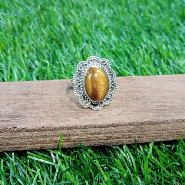 Silver_&_Brown_Sterling_Silver_925_Premium_&_Elegant_Boho_Ring_For_Girls_&_Women