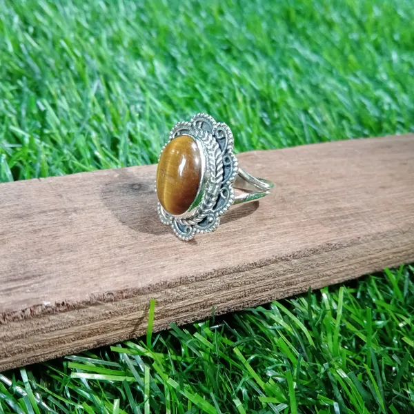 Silver_&_Brown_Sterling_Silver_925_Premium_&_Elegant_Boho_Ring_For_Girls_&_Women