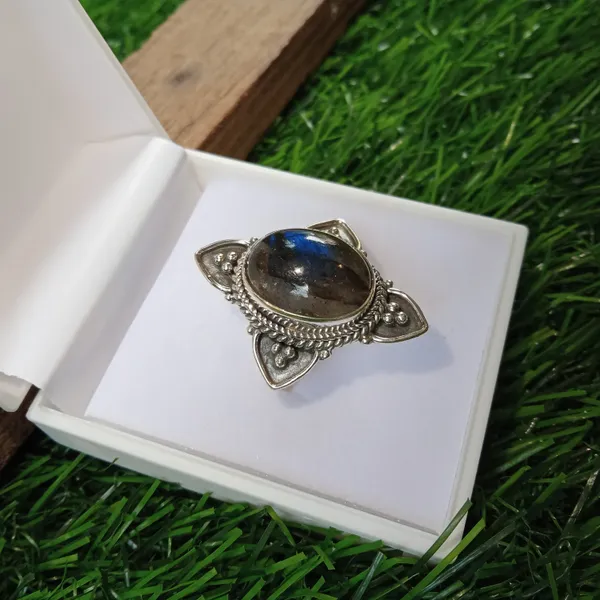 Silver_&_Blue_Sterling_Silver_925_Premium_&_Elegant_Designer_Ring_For_Girls_&_Women