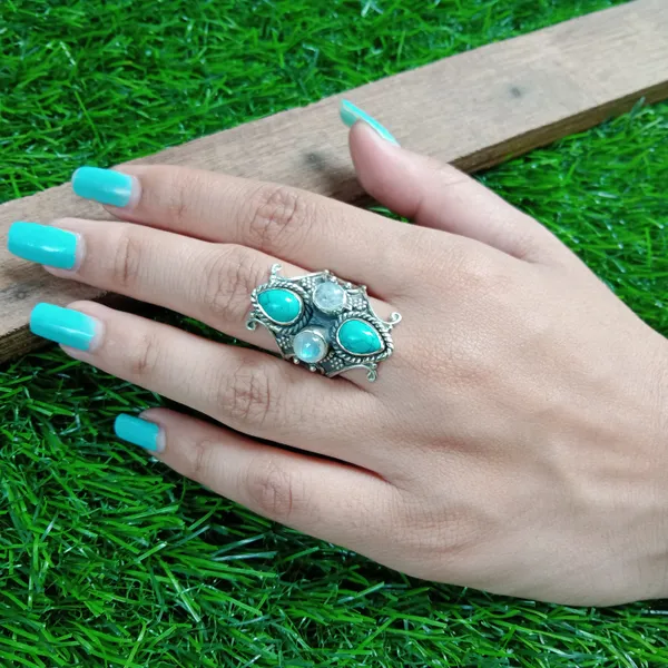 Silver_&_Blue_&_Multicolor_Sterling_Silver_925_Premium_&_Elegant_Designer_Ring_For_Girls_&_Women