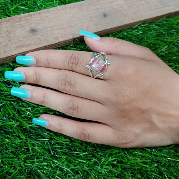 Silver_&_Pink_Sterling_Silver_925_Premium_&_Elegant_Minimal_Ring_For_Girls_&_Women