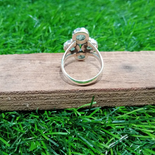 Silver_&_Green_Sterling_Silver_925_Premium_&_Elegant_Statement_Ring_For_Girls_&_Women
