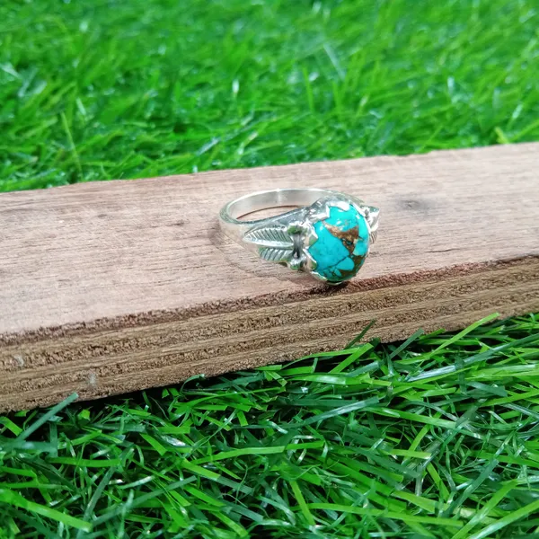 Silver_&_Blue_&_Golden_Sterling_Silver_925_Premium_&_Elegant_Boho_Ring_For_Girls_&_Women