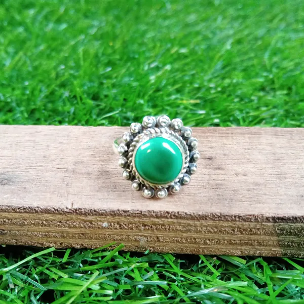 Silver_&_Green_Sterling_Silver_925_Premium_&_Elegant_Boho_Ring_For_Girls_&_Women
