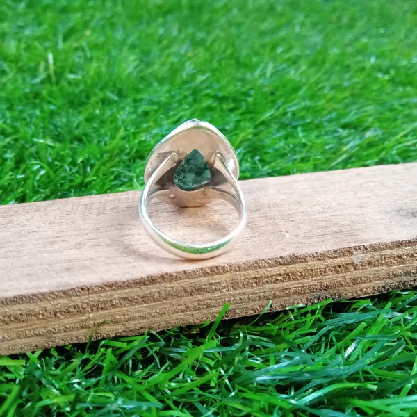 Silver_&_Green_Sterling_Silver_925_Premium_&_Elegant_Designer_Ring_For_Girls_&_Women