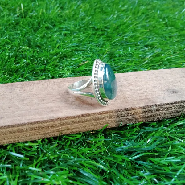 Silver_&_Green_Sterling_Silver_925_Premium_&_Elegant_Designer_Ring_For_Girls_&_Women