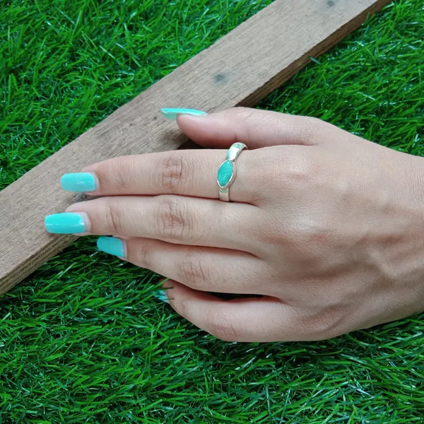 Silver_&_Sky_Blue_Sterling_Silver_925_Premium_&_Elegant_Boho_Ring_For_Girls_&_Women