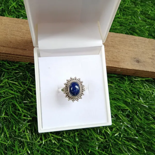 Silver_&_Blue_Sterling_Silver_925_Premium_&_Elegant_Boho_Ring_For_Girls_&_Women