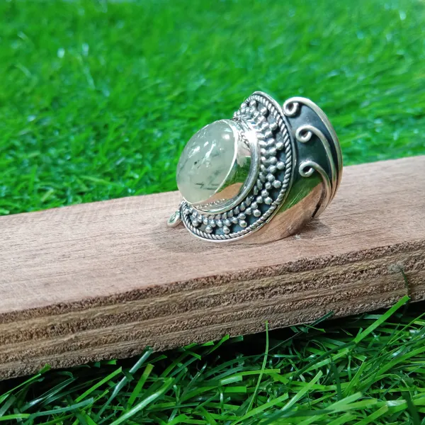 Silver_&_Green_Sterling_Silver_925_Premium_&_Elegant_Boho_Ring_For_Girls_&_Women