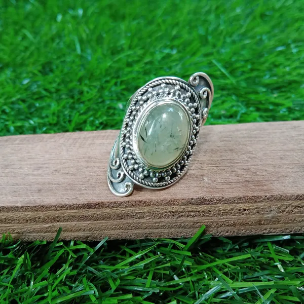 Silver_&_Green_Sterling_Silver_925_Premium_&_Elegant_Boho_Ring_For_Girls_&_Women