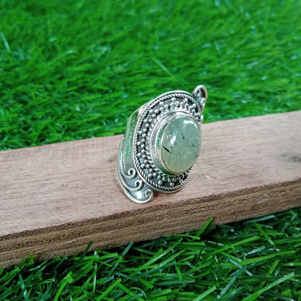 Silver_&_Green_Sterling_Silver_925_Premium_&_Elegant_Boho_Ring_For_Girls_&_Women
