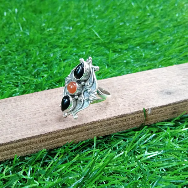 Silver_&_Black_Sterling_Silver_925_Premium_&_Elegant_Boho_Ring_For_Girls_&_Women