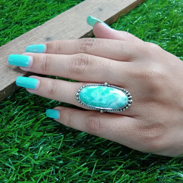 Silver_&_Sky_Blue_Sterling_Silver_925_Premium_&_Elegant_Boho_Ring_For_Girls_&_Women