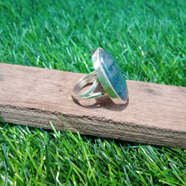 Silver_&_Green_Sterling_Silver_925_Premium_&_Elegant_Boho_Ring_For_Girls_&_Women