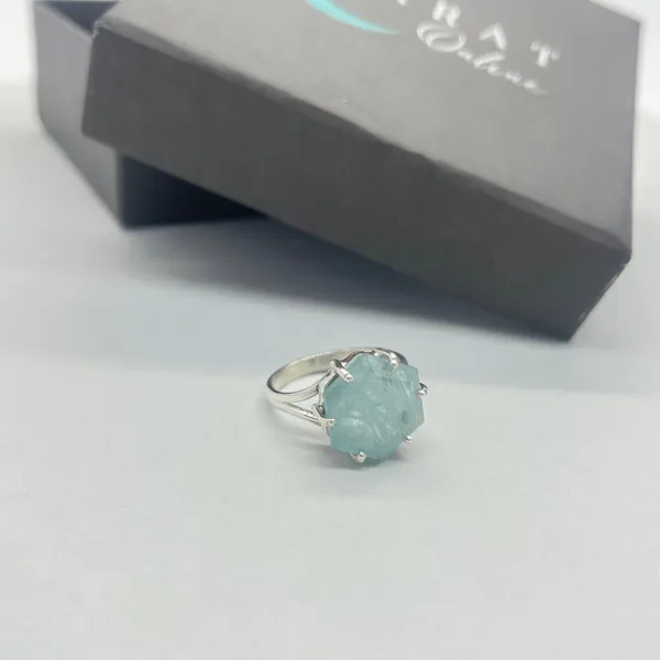 Silver_&_Aqua_Blue_Sterling_Sillver_925_Premium_&_Elegant_Handmade_Ring_For_Girls_&_Women