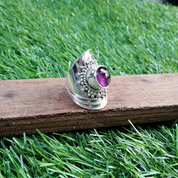 Silver_&_Pink_Sterling_Silver_925_Premium_&_Elegant_Boho_Ring_For_Girls_&_Women