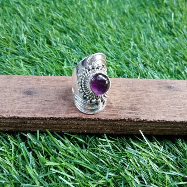 Silver_&_Pink_Sterling_Silver_925_Premium_&_Elegant_Boho_Ring_For_Girls_&_Women
