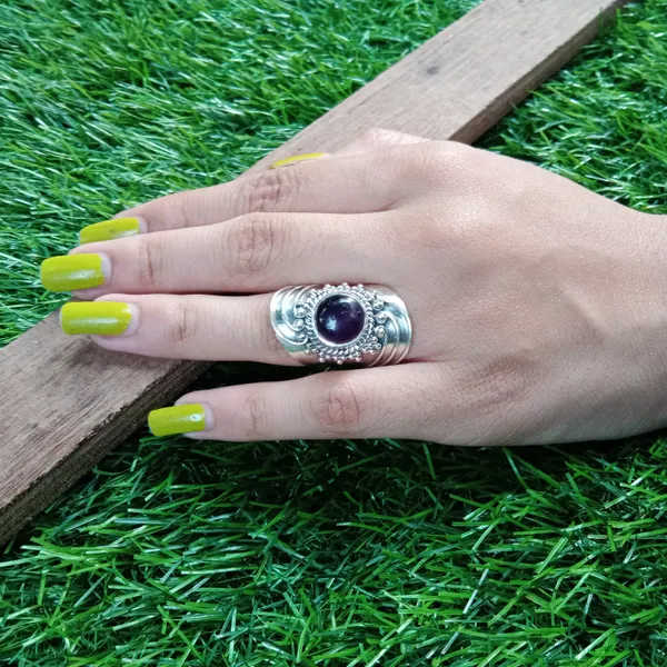 Silver_&_Pink_Sterling_Silver_925_Premium_&_Elegant_Boho_Ring_For_Girls_&_Women