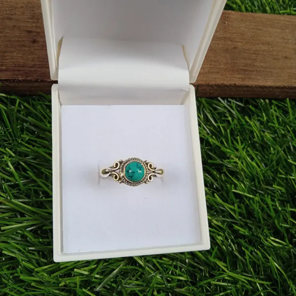 Silver_&_Green_Sterling_Silver_925_Premium_&_Elegant_Boho_Ring_For_Girls_&_Women