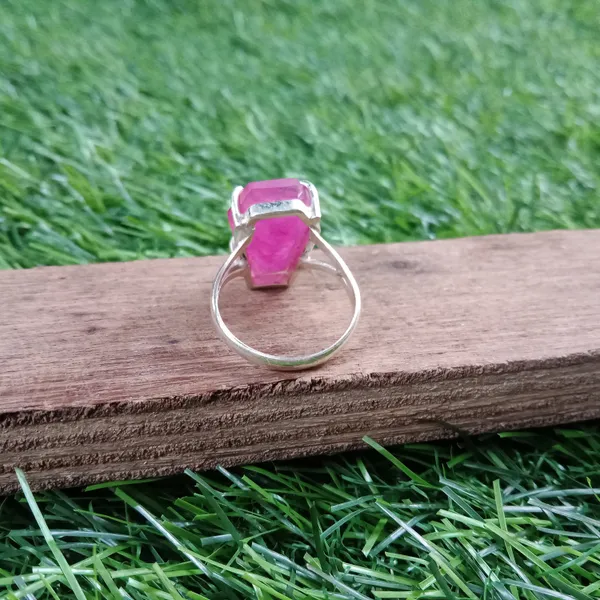 Silver_&_Pink_Sterling_Silver_925_Premium_&_Elegant_Boho_Ring_For_Girls_&_Women