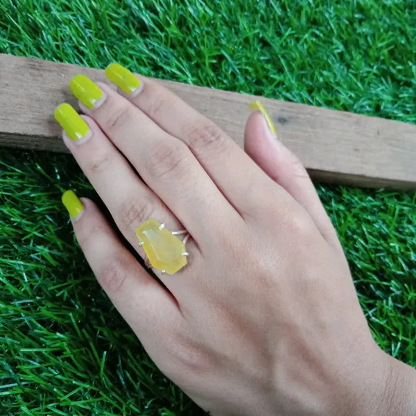 Silver_&_Yellow_Sterling_Silver_925_Premium_&_Elegant_Boho_Ring_For_Girls_&_Women