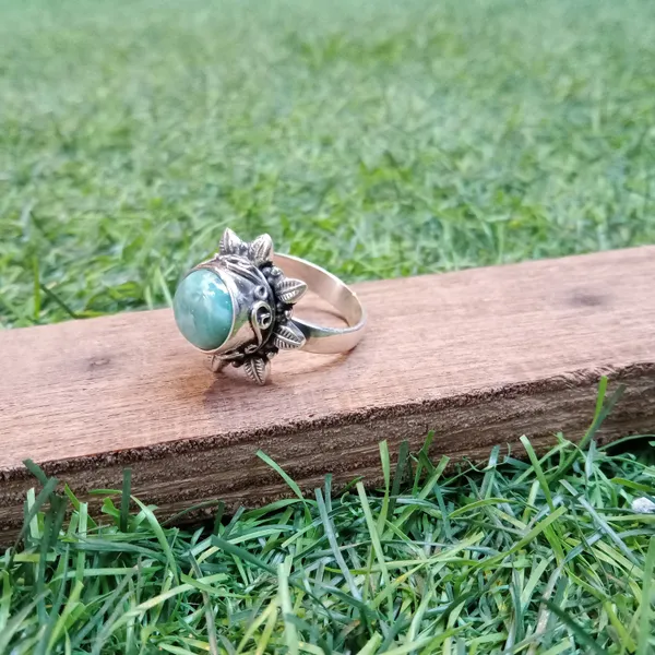 Silver_&_Blue_Sterling_Silver_925_Premium_&_Elegant_Boho_Ring_For_Girls_&_Women