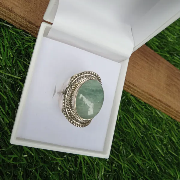 Silver_&_Aqua_Blue_Sterling_Sillver_925_Premium_&_Elegant_Handmade_Ring_For_Girls_&_Women