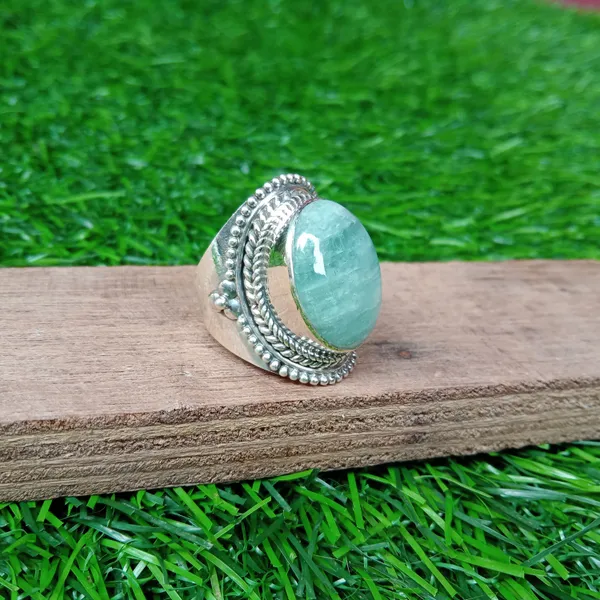 Silver_&_Aqua_Blue_Sterling_Sillver_925_Premium_&_Elegant_Handmade_Ring_For_Girls_&_Women