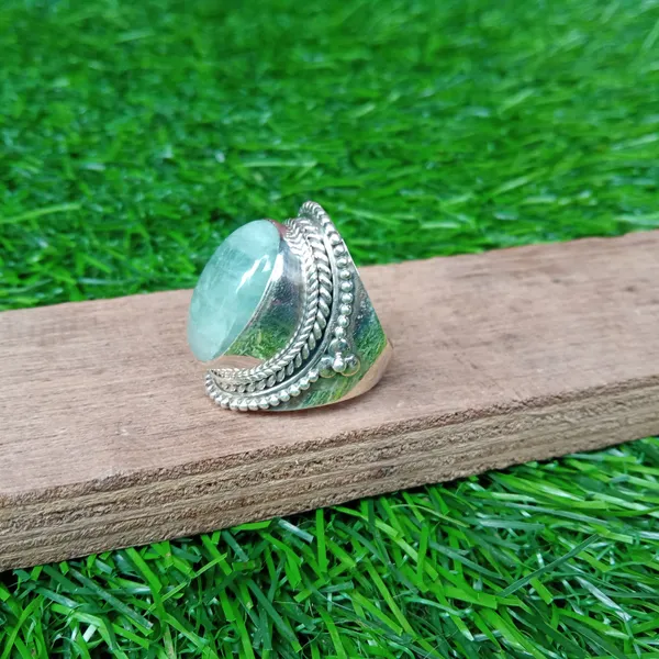 Silver_&_Aqua_Blue_Sterling_Sillver_925_Premium_&_Elegant_Handmade_Ring_For_Girls_&_Women