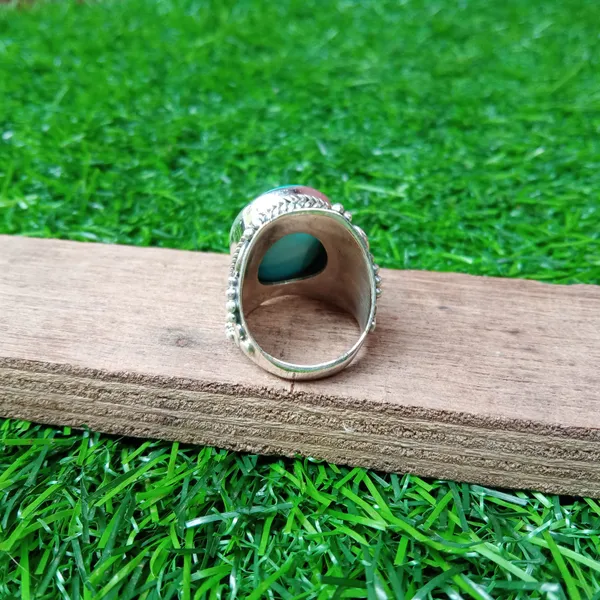 Silver_&_Blue_Sterling_Silver_925_Premium_&_Elegant_Boho_Ring_For_Girls_&_Women