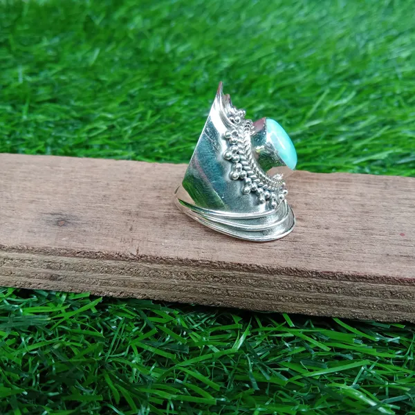 Silver_&_Blue_Sterling_Silver_925_Premium_&_Elegant_Boho_Ring_For_Girls_&_Women