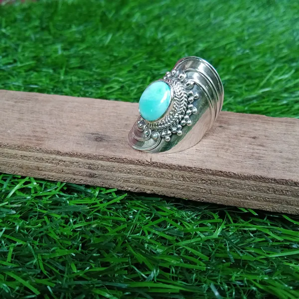 Silver_&_Blue_Sterling_Silver_925_Premium_&_Elegant_Boho_Ring_For_Girls_&_Women