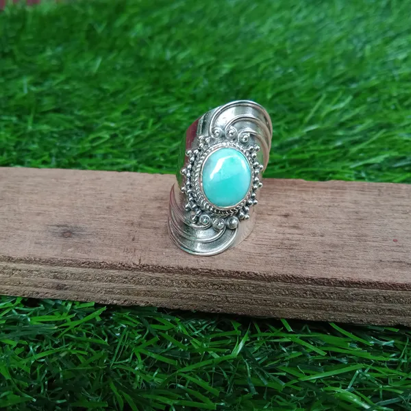 Silver_&_Blue_Sterling_Silver_925_Premium_&_Elegant_Boho_Ring_For_Girls_&_Women