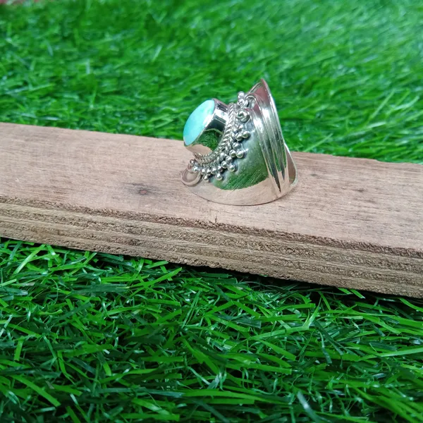 Silver_&_Blue_Sterling_Silver_925_Premium_&_Elegant_Boho_Ring_For_Girls_&_Women