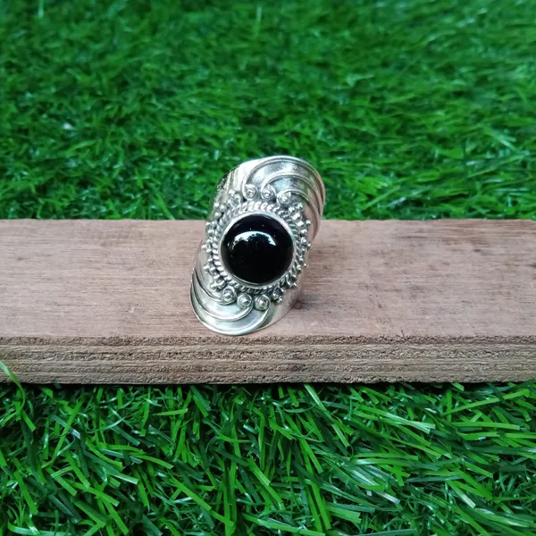 Silver_&_Black_Sterling_Silver_925_Premium_&_Elegant_Boho_Ring_For_Girls_&_Women