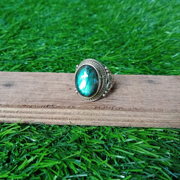 Silver_&_Blue_Sterling_Silver_925_Premium_&_Elegant_Boho_Ring_For_Girls_&_Women