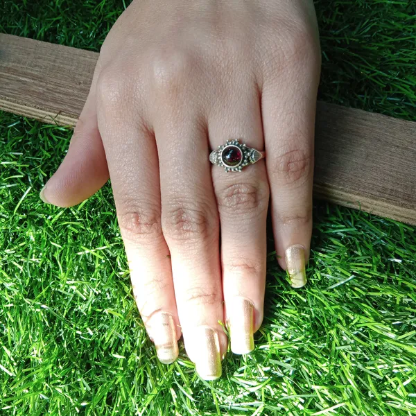 Silver_&_Red_Sterling_Silver_925_Premium_&_Elegant_Boho_Ring_For_Girls_&_Women
