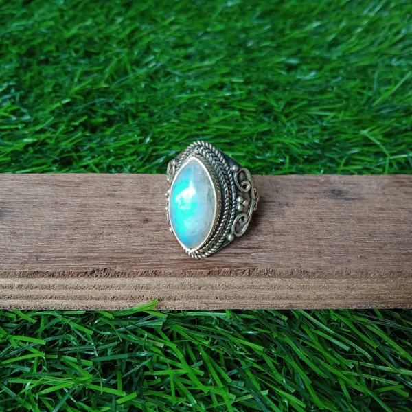 Silver_&_White_With_Blue_Sterling_Silver_925_Premium_&_Elegant_Designer_Ring_For_Girls_&_Women