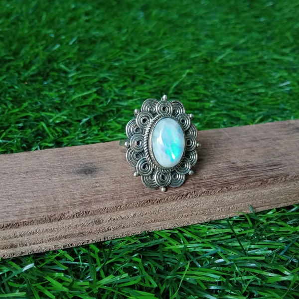 Silver_&_White_With_Blue_Sterling_Silver_925_Premium_&_Elegant_Boho_Ring_For_Girls_&_Women